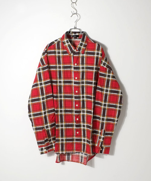 GOSTAR DE FUGA（ゴスタール ジフーガ）の「バックプリントフォトチェックシャ（シャツ/ブラウス・メンズ・ブラック/レッド・FREE）」の9枚目の写真