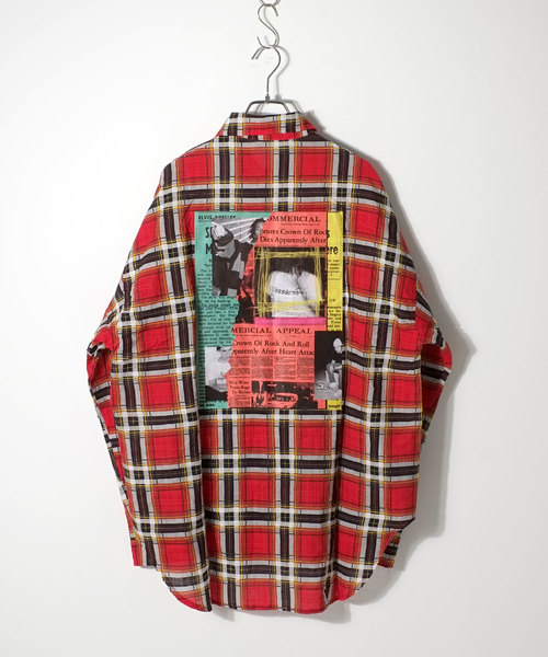 GOSTAR DE FUGA（ゴスタール ジフーガ）の「バックプリントフォトチェックシャ（シャツ/ブラウス・メンズ・ブラック/レッド・FREE）」の12枚目の写真