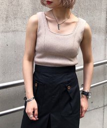 PAGEBOY | スクエアニットタンク(タンクトップ)