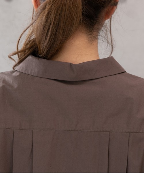 PREFERIR(プレフェリール)の「開襟シャツ フレンチスリーブ ロング ワンピース【テレビ朝日・グッドモーニング番組着用】(シャツワンピース・レディース・ブラック/グリーン/ブラウン・MEDIUM/LARGE)」の22枚目の写真