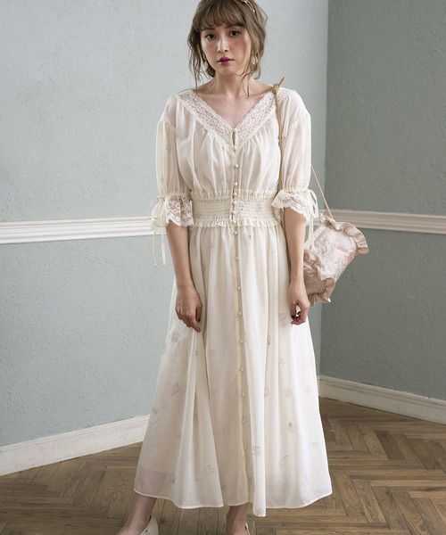 one after another NICE CLAUP（ワンアフターアナザーナイスクラップ）の「シェル柄刺繍ショルダーバッグ（ショルダーバッグ・レディース・ピンク/アイボリー・FREE）」の12枚目の写真