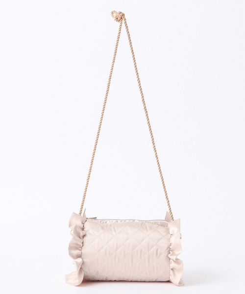 one after another NICE CLAUP（ワンアフターアナザーナイスクラップ）の「シェル柄刺繍ショルダーバッグ（ショルダーバッグ・レディース・ピンク/アイボリー・FREE）」の5枚目の写真