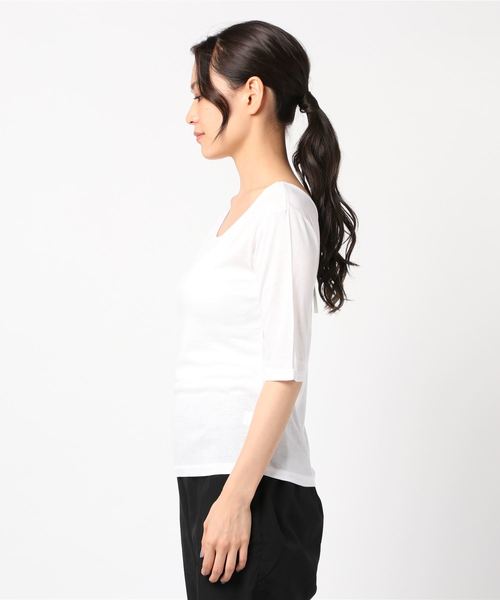 reca(レカ)の「バックオープンカットソー(Tシャツ/カットソー・レディース・ライム/オフホワイト/ブラック・FREE)」の12枚目の写真