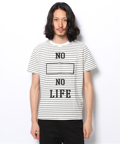 WEGO(ウィゴー)の「WEGO/ペンシルボーダーロゴTシャツ(Tシャツ/カットソー・メンズ・その他2/その他1・MEDIUM/LARGE)」の4枚目の写真