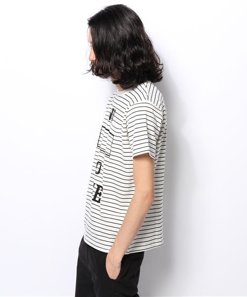 WEGO(ウィゴー)の「WEGO/ペンシルボーダーロゴTシャツ(Tシャツ/カットソー・メンズ・その他2/その他1・MEDIUM/LARGE)」の3枚目の写真