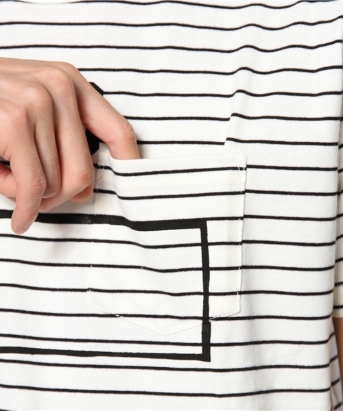WEGO(ウィゴー)の「WEGO/ペンシルボーダーロゴTシャツ(Tシャツ/カットソー・メンズ・その他2/その他1・MEDIUM/LARGE)」の13枚目の写真