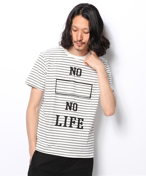 WEGO(ウィゴー)の「WEGO/ペンシルボーダーロゴTシャツ(Tシャツ/カットソー・メンズ・その他2/その他1・MEDIUM/LARGE)」の6枚目の写真