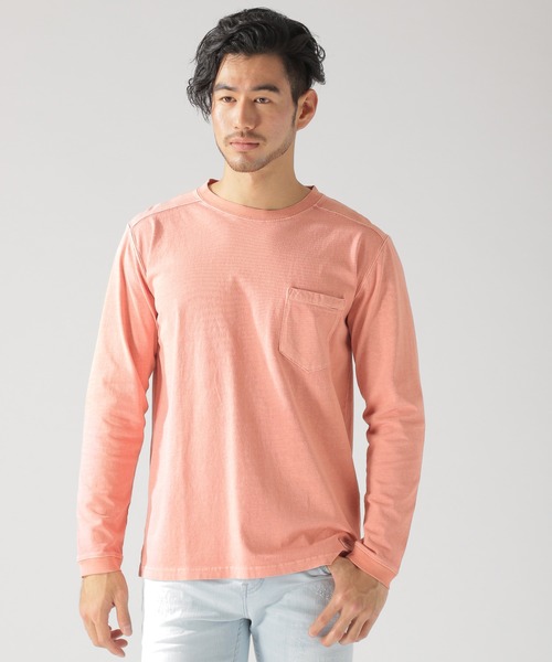 BAYFLOW（ベイフロー）の「Day To Day オーガニックコットンピグメントL/S Tシャツ（Tシャツ/カットソー・メンズ・ホワイト/ベージュ/ピンク/チャコール・SMALL/MEDIUM/LARGE）」の12枚目の写真