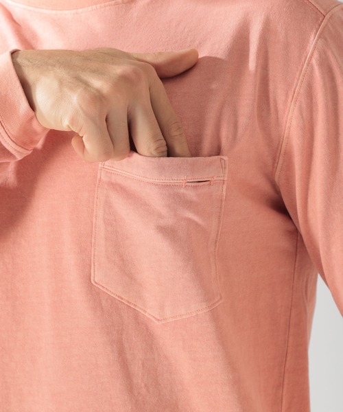 BAYFLOW（ベイフロー）の「Day To Day オーガニックコットンピグメントL/S Tシャツ（Tシャツ/カットソー・メンズ・ホワイト/ベージュ/ピンク/チャコール・SMALL/MEDIUM/LARGE）」の8枚目の写真