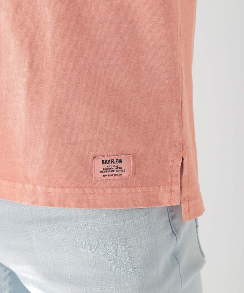 BAYFLOW（ベイフロー）の「Day To Day オーガニックコットンピグメントL/S Tシャツ（Tシャツ/カットソー・メンズ・ホワイト/ベージュ/ピンク/チャコール・SMALL/MEDIUM/LARGE）」の14枚目の写真