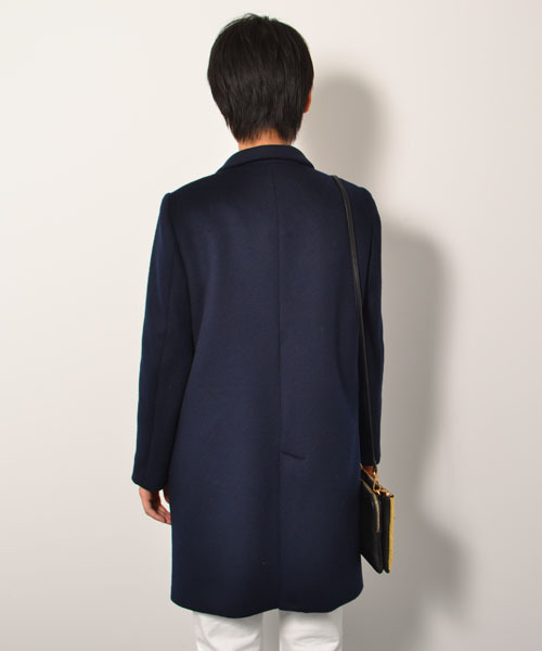 AMERICAN RAG CIE（アメリカンラグシー）の「リバーメルトンチェスターコート/214-AGP-L142-CO098（チェスターコート・レディース・ベージュ/ネイビー・FREE）」の14枚目の写真