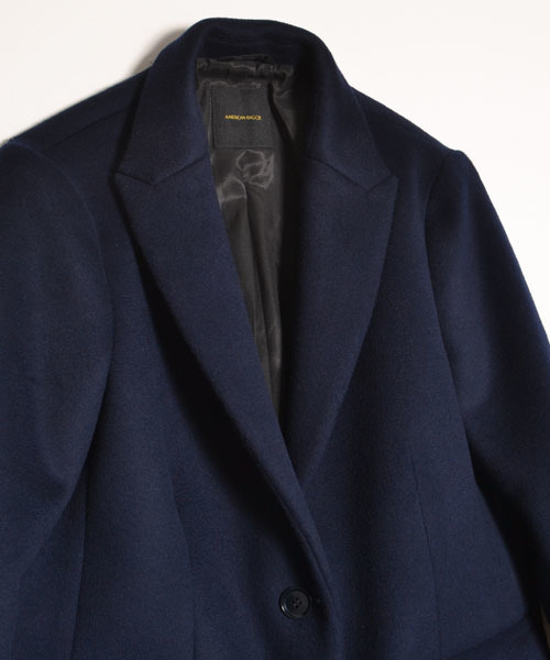 AMERICAN RAG CIE（アメリカンラグシー）の「リバーメルトンチェスターコート/214-AGP-L142-CO098（チェスターコート・レディース・ベージュ/ネイビー・FREE）」の5枚目の写真