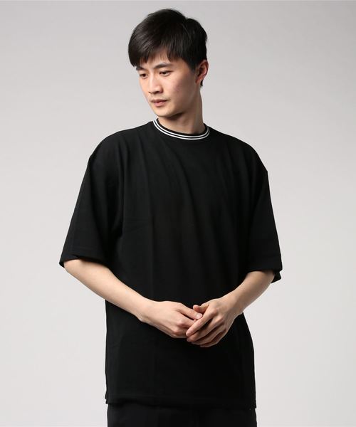 INNOCENT（イノセント）の「鹿の子ライン入り刺繍クルーTシャツ（Tシャツ/カットソー・レディース・ホワイト/ブラック/ピンク/サックスブルー/ワイン/ネイビー/チャコールグレー/カーキ・MEDIUM/X-LARGE/LARGE）」の11枚目の写真