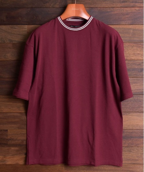 INNOCENT（イノセント）の「鹿の子ライン入り刺繍クルーTシャツ（Tシャツ/カットソー・レディース・ホワイト/ブラック/ピンク/サックスブルー/ワイン/ネイビー/チャコールグレー/カーキ・MEDIUM/X-LARGE/LARGE）」の21枚目の写真