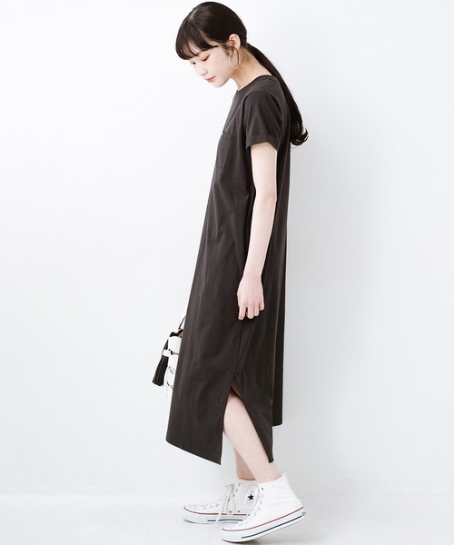 セール 別注lee 1枚でも重ね着でもスタイルが決まる ヘビロテ必至なtシャツロングワンピース ワンピース Haco ハコ のファッション通販 Zozotown