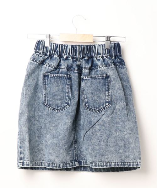 SpRay(スプレイ)の「ケミカルデニムミニスカート(スカート・レディース・ライトブルー/ブラック/ネイビー・FREE)」の4枚目の写真
