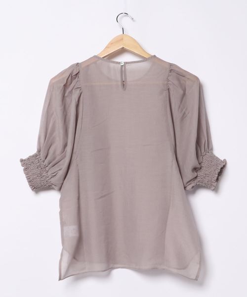 flower(フラワー)の「テンダーバルーンブラウス(シャツ/ブラウス・レディース・パープル/アイボリー・FREE)」の3枚目の写真