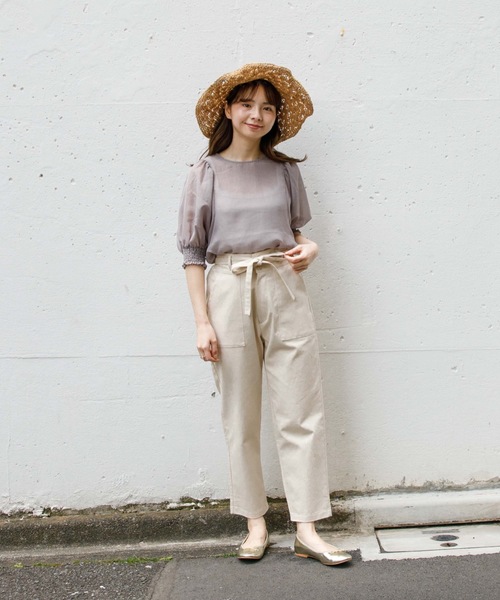 flower(フラワー)の「テンダーバルーンブラウス(シャツ/ブラウス・レディース・パープル/アイボリー・FREE)」の7枚目の写真