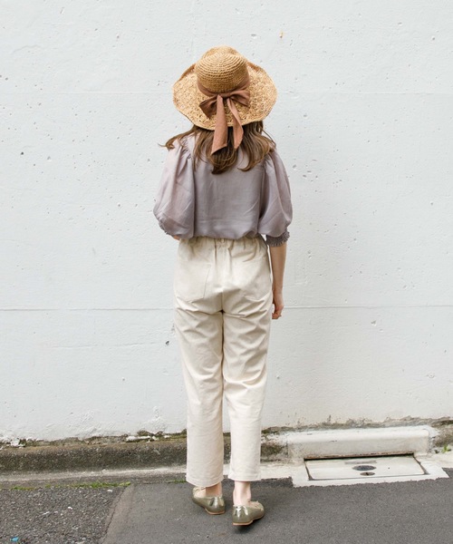 flower(フラワー)の「テンダーバルーンブラウス(シャツ/ブラウス・レディース・パープル/アイボリー・FREE)」の8枚目の写真