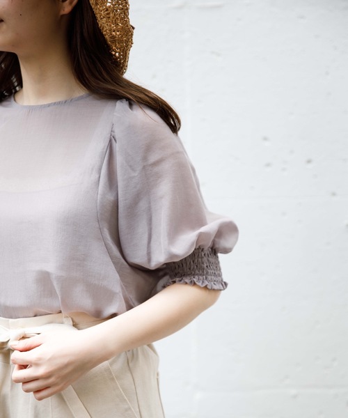 flower(フラワー)の「テンダーバルーンブラウス(シャツ/ブラウス・レディース・パープル/アイボリー・FREE)」の10枚目の写真