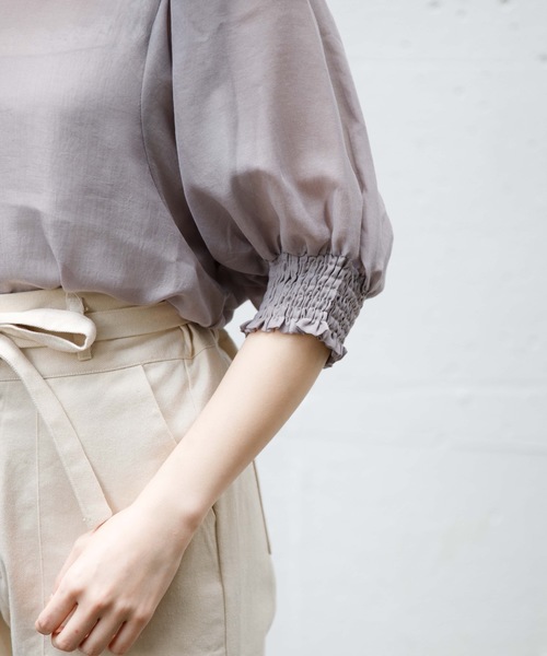 flower(フラワー)の「テンダーバルーンブラウス(シャツ/ブラウス・レディース・パープル/アイボリー・FREE)」の15枚目の写真