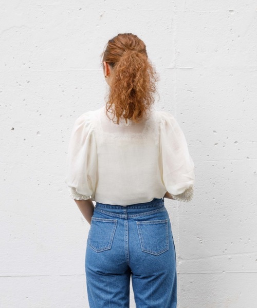 flower(フラワー)の「テンダーバルーンブラウス(シャツ/ブラウス・レディース・パープル/アイボリー・FREE)」の12枚目の写真