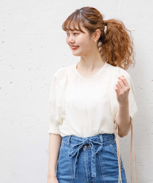 flower(フラワー)の「テンダーバルーンブラウス(シャツ/ブラウス・レディース・パープル/アイボリー・FREE)」の13枚目の写真