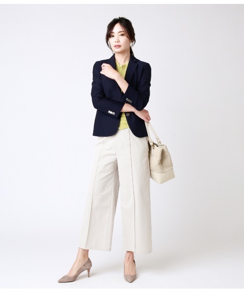 NEWYORKER(ニューヨーカー)の「Summer Time Blazer(サマータイムブレザー)/サッカー2釦シングルブレザー(テーラードジャケット・レディース・ネイビー/ブルー・11号/9号/7号)」の14枚目の写真