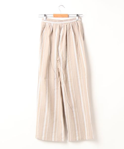 notch.（ノッチ）の「リネンストライプストレートパンツ（その他パンツ・レディース・ベージュ/グレー・TM/M）」の3枚目の写真