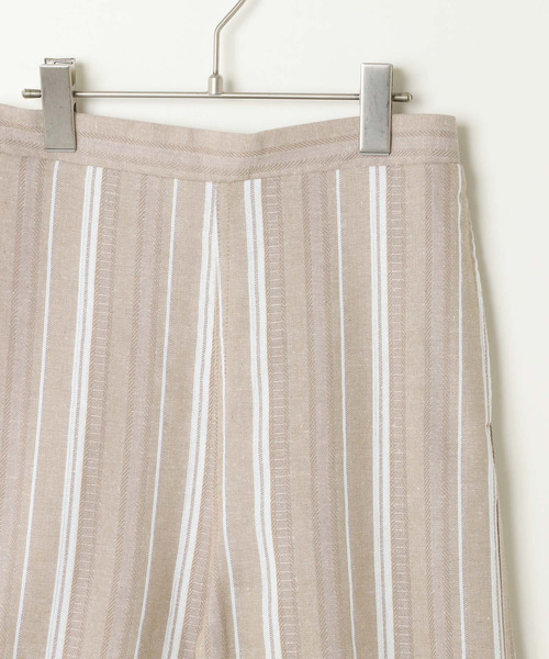 notch.（ノッチ）の「リネンストライプストレートパンツ（その他パンツ・レディース・ベージュ/グレー・TM/M）」の8枚目の写真