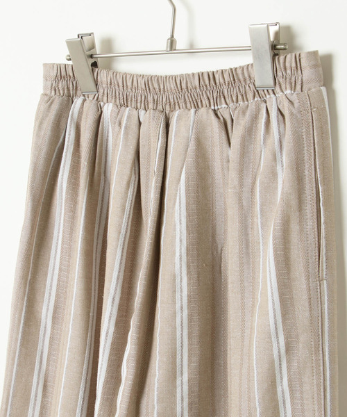 notch.（ノッチ）の「リネンストライプストレートパンツ（その他パンツ・レディース・ベージュ/グレー・TM/M）」の7枚目の写真
