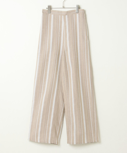 notch.（ノッチ）の「リネンストライプストレートパンツ（その他パンツ・レディース・ベージュ/グレー・TM/M）」の10枚目の写真