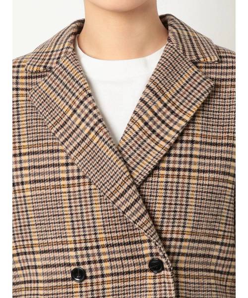 Ungrid（アングリッド）の「スリーブスリットチェックジャケット（テーラードジャケット・レディース・ベージュ/グリーン・SMALL/MEDIUM）」の15枚目の写真