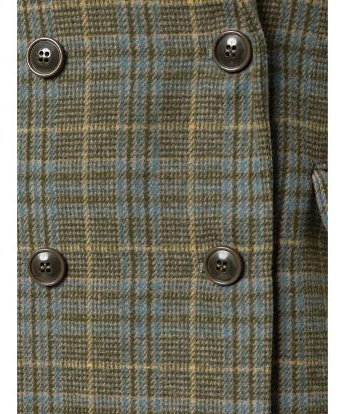 Ungrid（アングリッド）の「スリーブスリットチェックジャケット（テーラードジャケット・レディース・ベージュ/グリーン・SMALL/MEDIUM）」の4枚目の写真