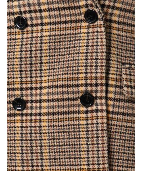 Ungrid（アングリッド）の「スリーブスリットチェックジャケット（テーラードジャケット・レディース・ベージュ/グリーン・SMALL/MEDIUM）」の5枚目の写真