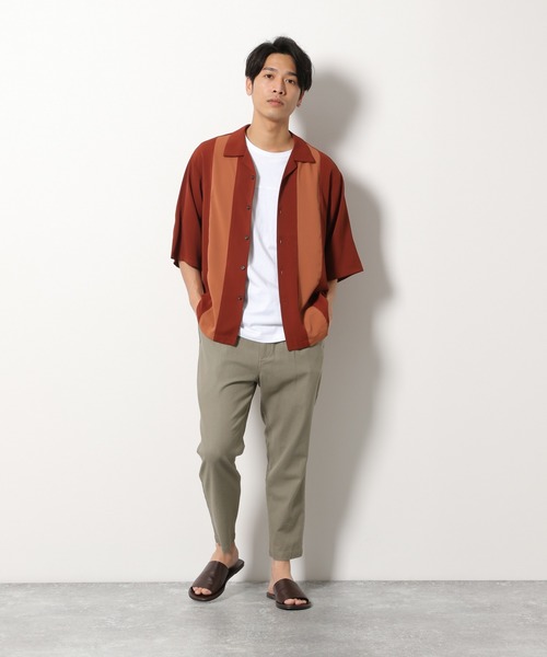 LAKOLE（ラコレ）の「14/-フットボールTシャツ / LAKOLE（Tシャツ/カットソー・メンズ・ホワイト/オリーブ/グレー/ベージュ/サックスブルー・MEDIUM/LARGE）」の16枚目の写真