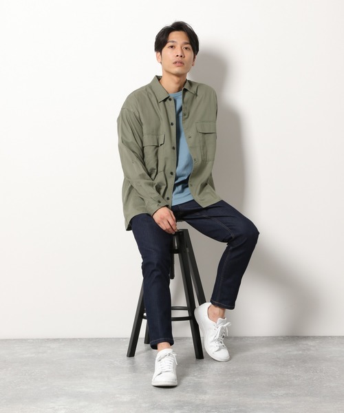 LAKOLE（ラコレ）の「14/-フットボールTシャツ / LAKOLE（Tシャツ/カットソー・メンズ・ホワイト/オリーブ/グレー/ベージュ/サックスブルー・MEDIUM/LARGE）」の19枚目の写真