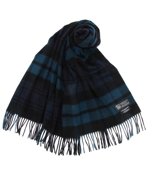 UNITED ARROWS（ユナイテッドアローズ）の「＜JOHNSTONS(ジョンストンズ)＞ CA/WO TT/CHK（マフラー・メンズ・ブラック/ピンク/ケリー/コバルトブルー/ネイビー・フリー）」の4枚目の写真