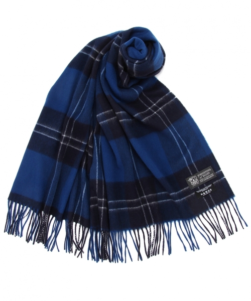 UNITED ARROWS（ユナイテッドアローズ）の「＜JOHNSTONS(ジョンストンズ)＞ CA/WO TT/CHK（マフラー・メンズ・ブラック/ピンク/ケリー/コバルトブルー/ネイビー・フリー）」の5枚目の写真