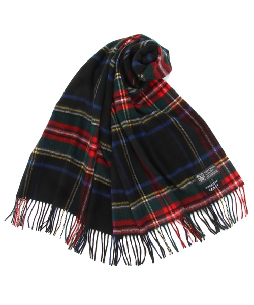 UNITED ARROWS（ユナイテッドアローズ）の「＜JOHNSTONS(ジョンストンズ)＞ CA/WO TT/CHK（マフラー・メンズ・ブラック/ピンク/ケリー/コバルトブルー/ネイビー・フリー）」の2枚目の写真