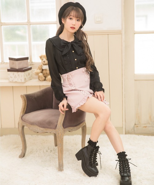 ハニーシナモン ハニシナ レースアップフリルシューズ 厚底 ブラック Mサイズ チャーム付厚底スニーカー – BUNNY APARTMENT