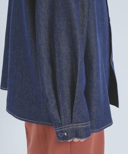 epnok（エプノック）の「デニムオーバーシャツ（シャツ/ブラウス・メンズ・ブラック/インディゴブルー・MEDIUM/LARGE）」の12枚目の写真