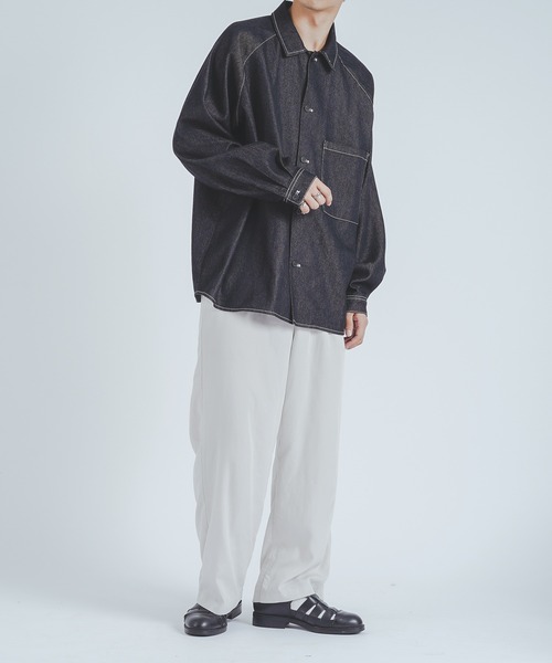 epnok（エプノック）の「デニムオーバーシャツ（シャツ/ブラウス・メンズ・ブラック/インディゴブルー・MEDIUM/LARGE）」の19枚目の写真