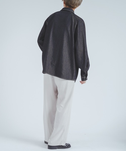 epnok（エプノック）の「デニムオーバーシャツ（シャツ/ブラウス・メンズ・ブラック/インディゴブルー・MEDIUM/LARGE）」の20枚目の写真