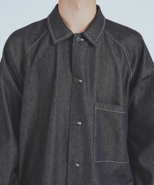 epnok（エプノック）の「デニムオーバーシャツ（シャツ/ブラウス・メンズ・ブラック/インディゴブルー・MEDIUM/LARGE）」の21枚目の写真
