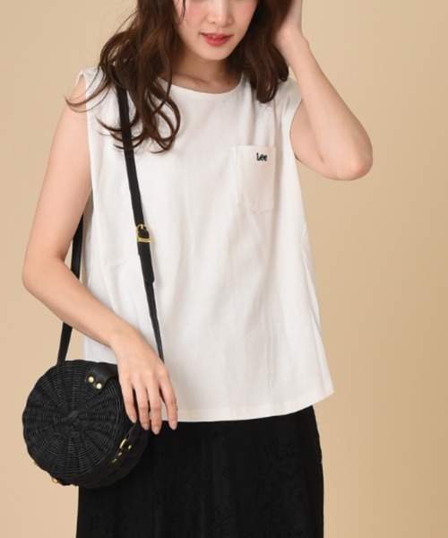 Lee(リー)の「【Lady Lee】N/S CREWNECK(Tシャツ/カットソー・レディース・ホワイト/ブラック/ブラウン・FREE)」の2枚目の写真