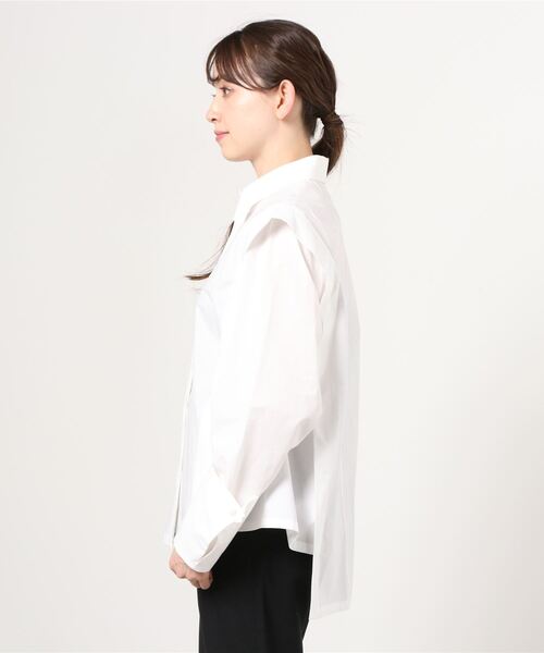 MAISON SPECIAL（メゾンスペシャル）の「2WAYスリーブパワーショルダーシャツ【MAISON SPECIAL/メゾンスペシャル】（シャツ/ブラウス・レディース・ホワイト/カーキ/ブルー・FREE）」の13枚目の写真