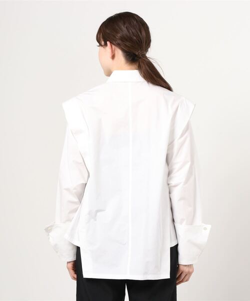 MAISON SPECIAL（メゾンスペシャル）の「2WAYスリーブパワーショルダーシャツ【MAISON SPECIAL/メゾンスペシャル】（シャツ/ブラウス・レディース・ホワイト/カーキ/ブルー・FREE）」の14枚目の写真