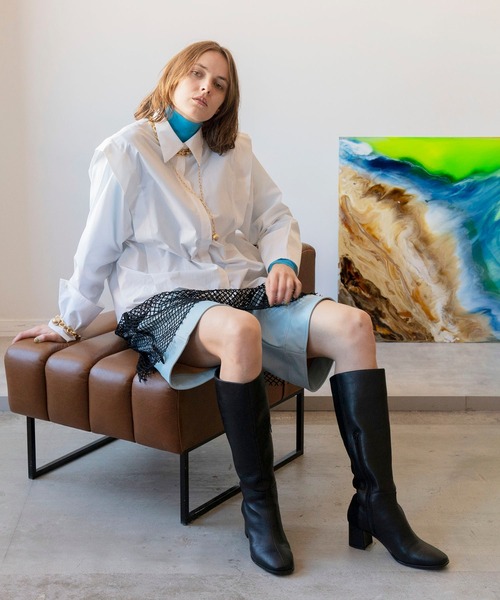 MAISON SPECIAL（メゾンスペシャル）の「2WAYスリーブパワーショルダーシャツ【MAISON SPECIAL/メゾンスペシャル】（シャツ/ブラウス・レディース・ホワイト/カーキ/ブルー・FREE）」の8枚目の写真