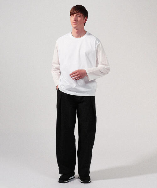 TOMORROWLAND （トゥモローランド）の「コットン ディーププリーツイージーパンツ（その他パンツ・メンズ・ブラック/ブルー系その他4・S/XS/M）」の6枚目の写真